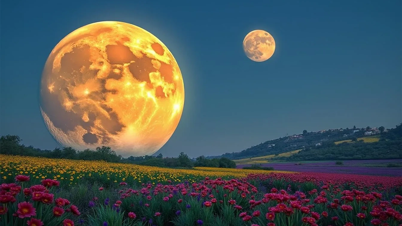 למה הירח נראה כאילו הוא משנה את הצבע שלו בכל חודש מחדש